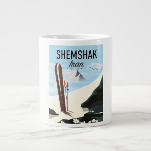 Grande Tasse Affiche de ski Shemshak Iran.