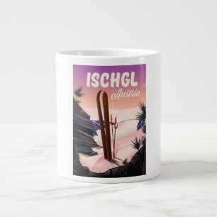 Grande Tasse Affiche de ski vintage Ischgl Autriche.
