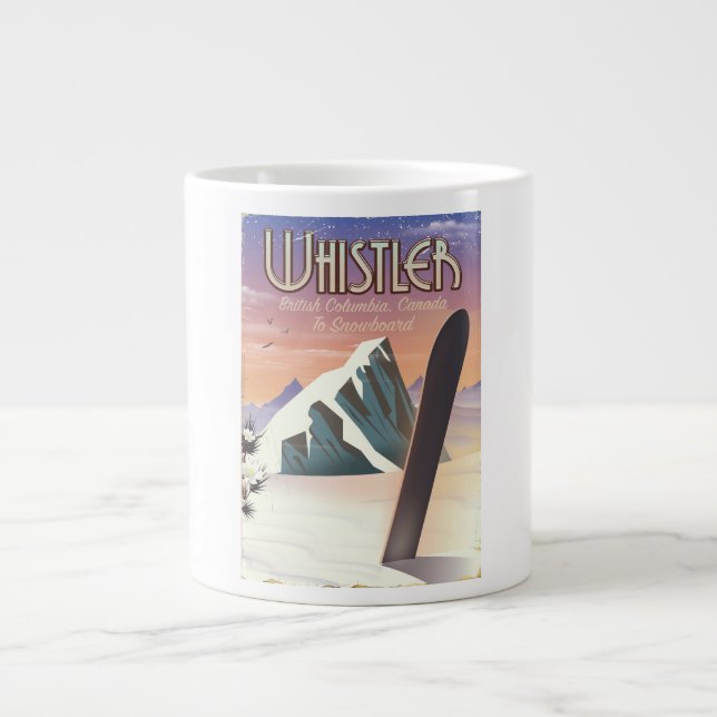 Grande Tasse Affiche de snowboard à Whistler Colombie-Britanniq (Devant)