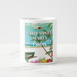 Grande Tasse Affiche de vacances de plage cubaines à Cayo Santa