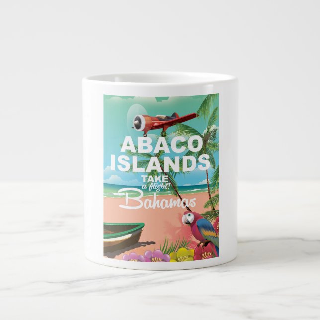 Grande Tasse Affiche de vacances des îles Abaco (Devant)