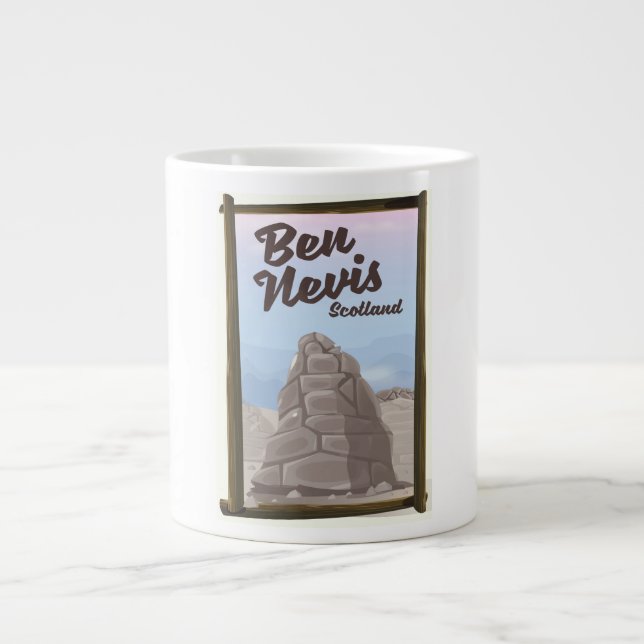 Grande Tasse Affiche de voyage Ben Nevis Écosse (Devant)