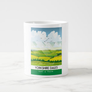 Grande Tasse Affiche de voyage dans les Yorkshire Dales.