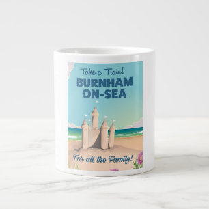 Grande Tasse affiche de voyage de château de sable de BURNHAM-O