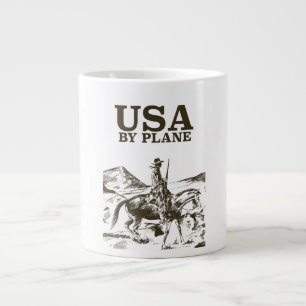 Grande Tasse Affiche de voyage de cow-boy USA