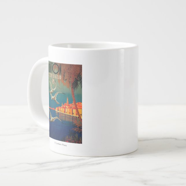Grande Tasse Affiche de voyage de la Côte d'Azur n° 1 (Devant gauche)