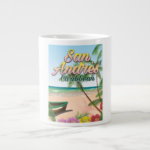 Grande Tasse affiche de voyage de l'île de San Andrés