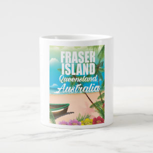 Grande Tasse Affiche de voyage de l'île du Queensland Fraser