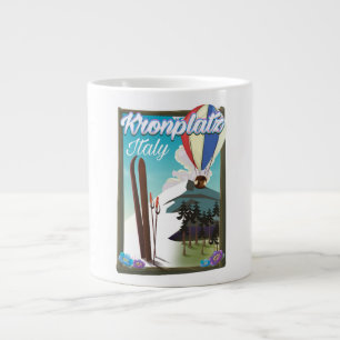 Grande Tasse Affiche de voyage de ski Kronplatz Italie