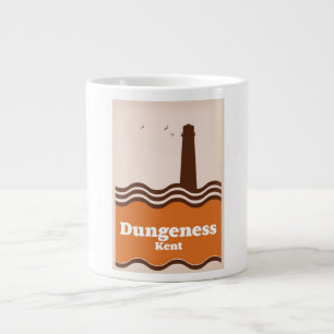 Grande Tasse Affiche de voyage de style vintage Dungeness Kent