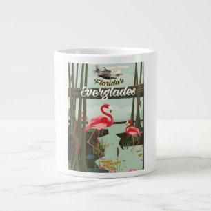 Grande Tasse Affiche de voyage dessin animé des Everglades de F