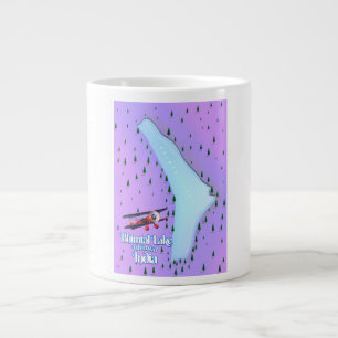 Grande Tasse Affiche de voyage du lac Bhimtal Bhimtal Inde.