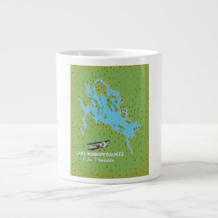 Grande Tasse Affiche de voyage du New Hampshire Lake Winnipesau