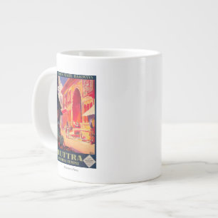 Grande Tasse Affiche de voyage du temple Muttra Krishna
