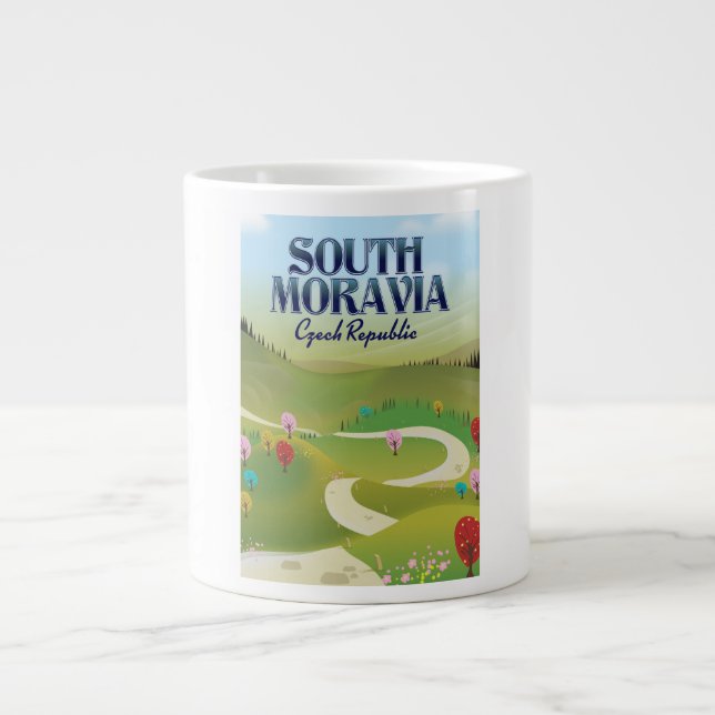Grande Tasse affiche de voyage en Moravie du Sud République tch (Devant)