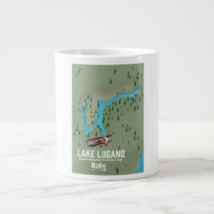 Grande Tasse Affiche de voyage Lac Lugano Italie - Suisse