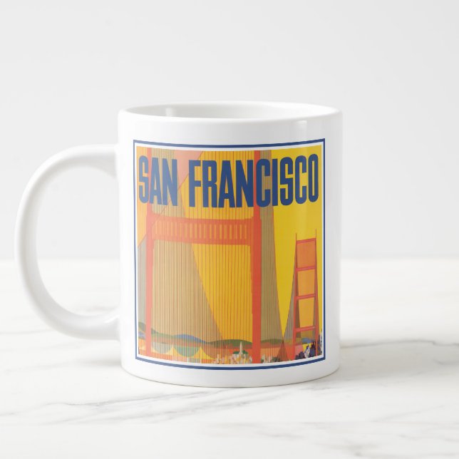 Grande Tasse Affiche De Voyage Pour Vol Twa À San Francisco (Gauche)