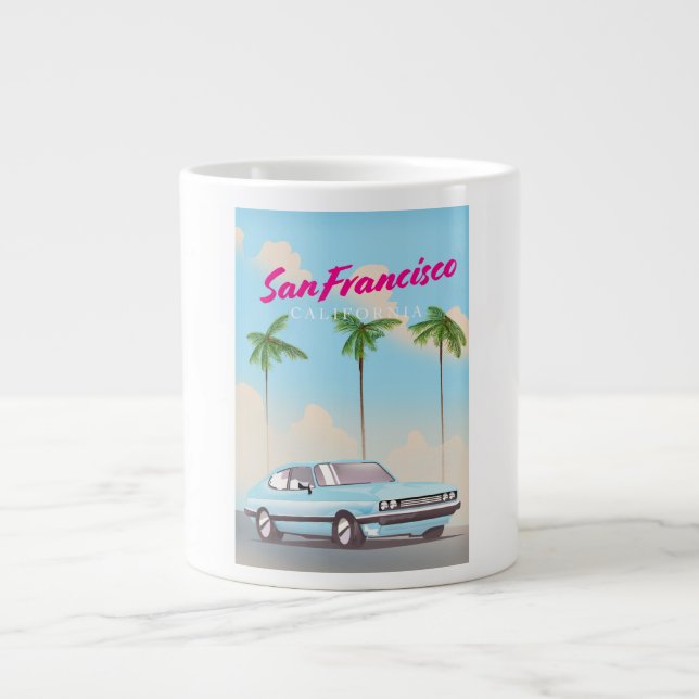 Grande Tasse Affiche de voyage San Francisco California Tropica (Devant)