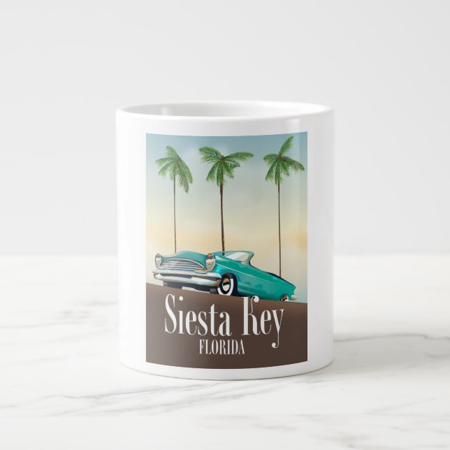 Grande Tasse Affiche de voyage Siesta Key Floride (Devant)