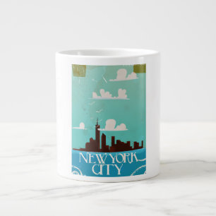 Grande Tasse Affiche de voyage vintage de la ville de New York