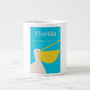 Grande Tasse affiche de voyage vintage Florida Pelican