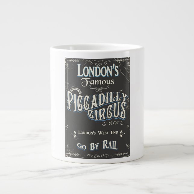 Grande Tasse Affiche vintage Piccadilly Circus Londres (Devant)