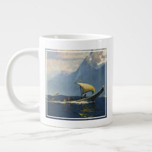 Grande Tasse Affiche Vintage voyage pour l'Alaska Pacifique Nor