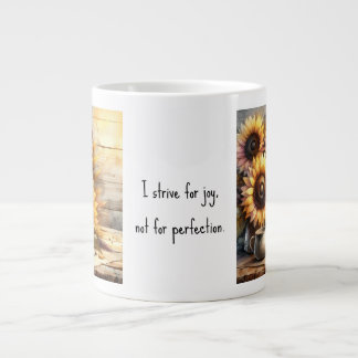 Grande Tasse Affirmation positive Tournesols Art aquarelle
