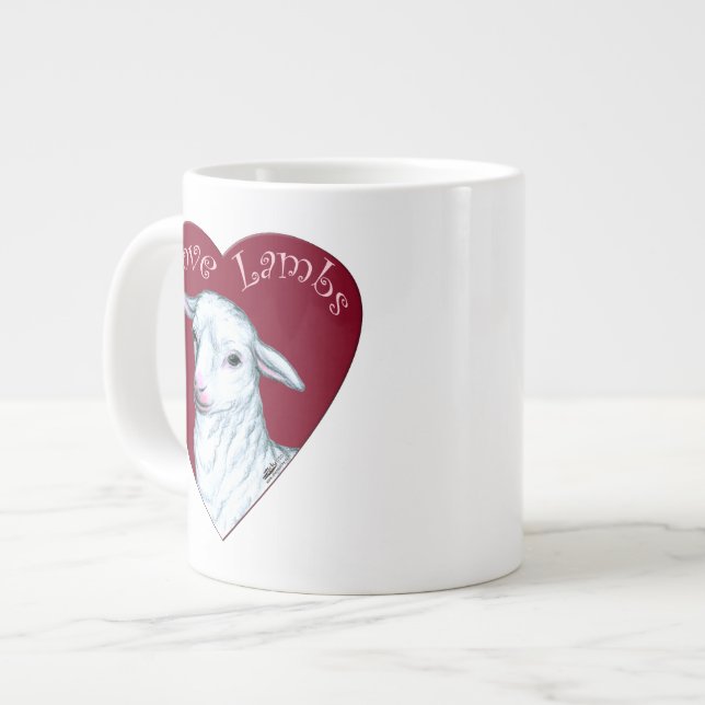 Grande Tasse Agneaux d'amour (Devant gauche)