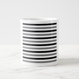Grande Tasse Ahs motif rayures noires et blanches