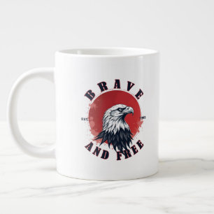 Grande Tasse Aigle Brave et Libre