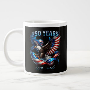 Grande Tasse Aigle et drapeau patriotiques 250 ans 1776-2026