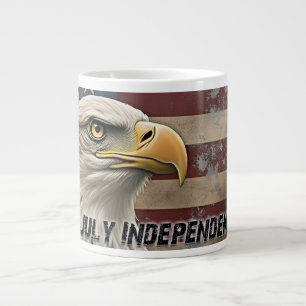 Grande Tasse Aigle majestueux et drapeau – Esprit de liberté