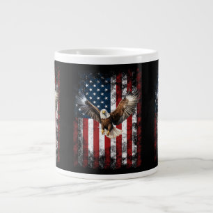 Grande Tasse Aigle Patriotique 4 Juillet USA Drapeau Américain