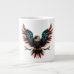 Grande Tasse Aigle rustique patriotique américain/américain cha