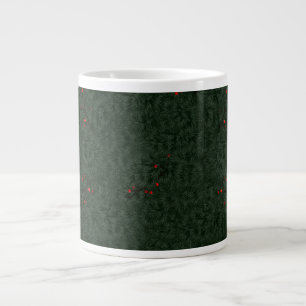 Grande Tasse Aiguilles Motifs de Noël et baies rouges