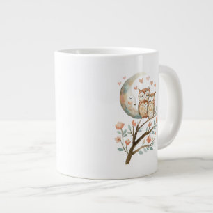 Grande Tasse Aimez Maman Chouette Mignonne Et Bébé Amour