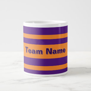 Grande Tasse Ajouter Le Nom D'Équipe Purple Et Gold Sport Team