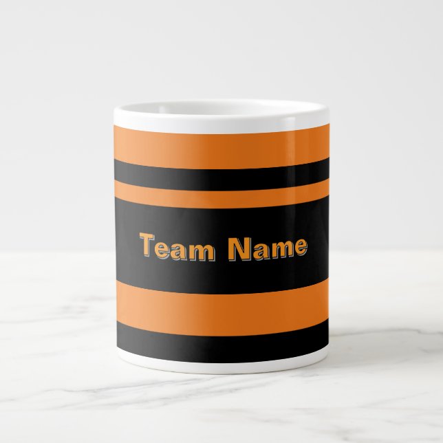 Grande Tasse Ajouter Un Nom D'Équipe Couleurs D'Équipe De Sport (Devant)