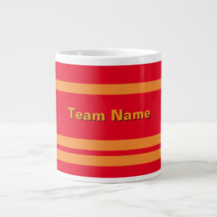 Grande Tasse Ajouter Un Nom D'Équipe Couleurs D'Équipe Sport Ro