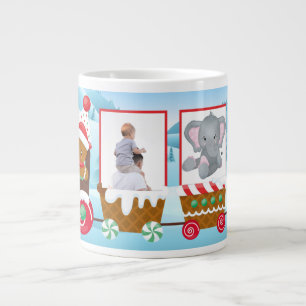 Grande Tasse Ajouter Vos Propres Photos Noël Train Vacances Cad