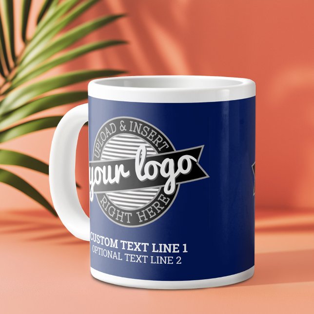 Grande Tasse Ajoutez votre logo Professionnel Moderne Minimal (Custom Logo Mug)