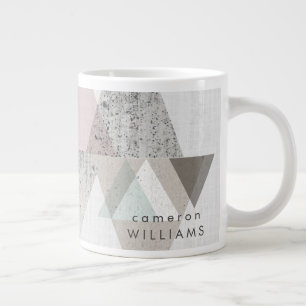 Grande Tasse Ajoutez votre nom   Amuse II   Moderne géométrique