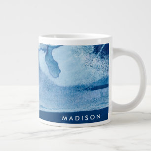 Grande Tasse Ajoutez votre nom   Blue Amore II