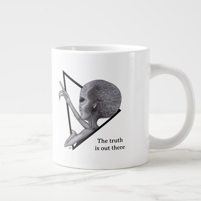 Grande Tasse Alien gris, la vérité est là (Droite)