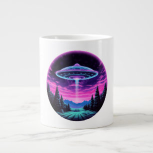 Grande Tasse Alien vaisseau spatial rétro futuriste