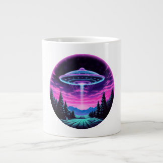 Grande Tasse Alien vaisseau spatial rétro futuriste