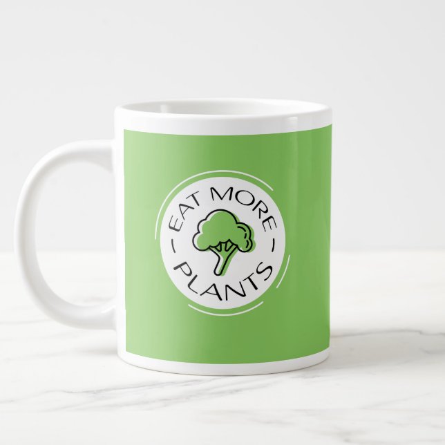 Grande Tasse Alimentation Végétale Végétalienne Manger Plus de  (Gauche)