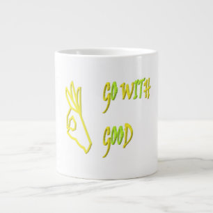 GRANDE TASSE ALLEZ AVEC BON LOGO TYPE MESSAGE MOTS DE CONCEPTIO