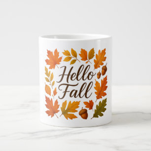 Grande Tasse Allo Feuilles et glaces automnales